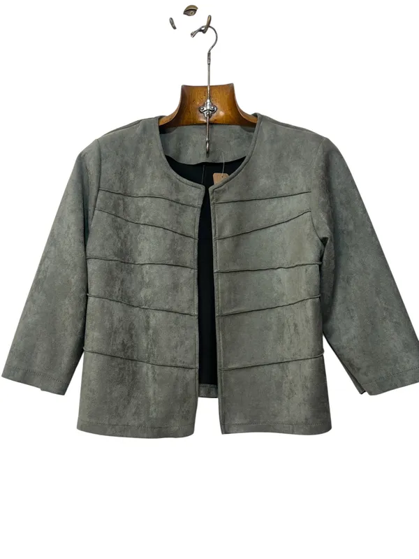 Chaqueta gamusina verde musgo