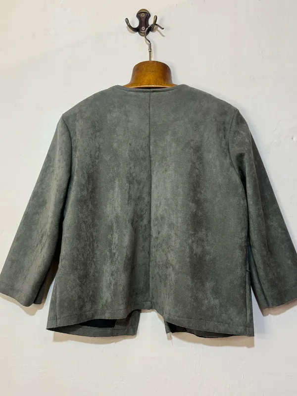 Chaqueta gamusina verde musgo