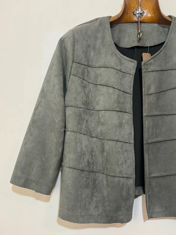 Chaqueta gamusina verde musgo