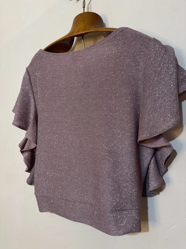 Blusa metalizada rosada