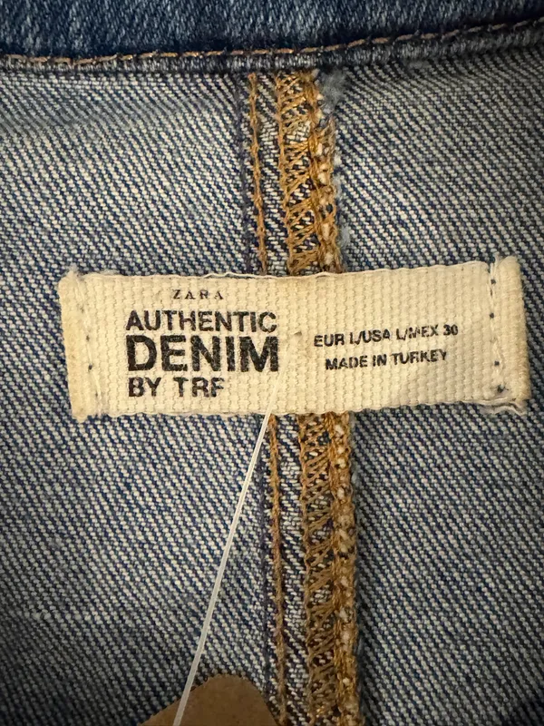 Vestido jean corto botones