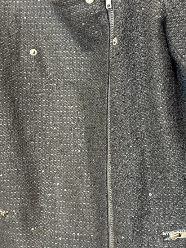 Chaqueta negra paño y lentejuelas
