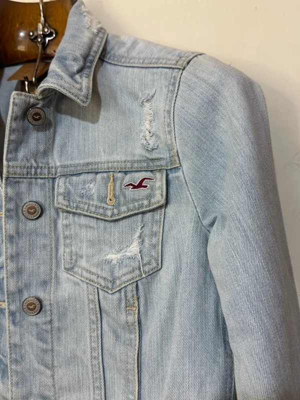 Campera jean roturas