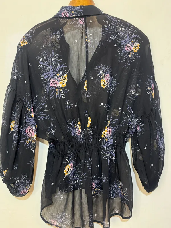 Blusa gasa manga balloon