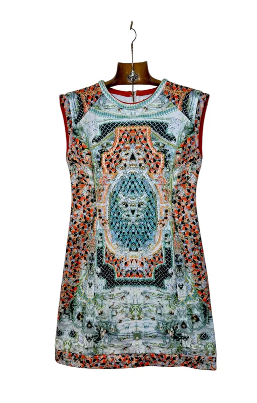 Vestido multicolor corto estampado