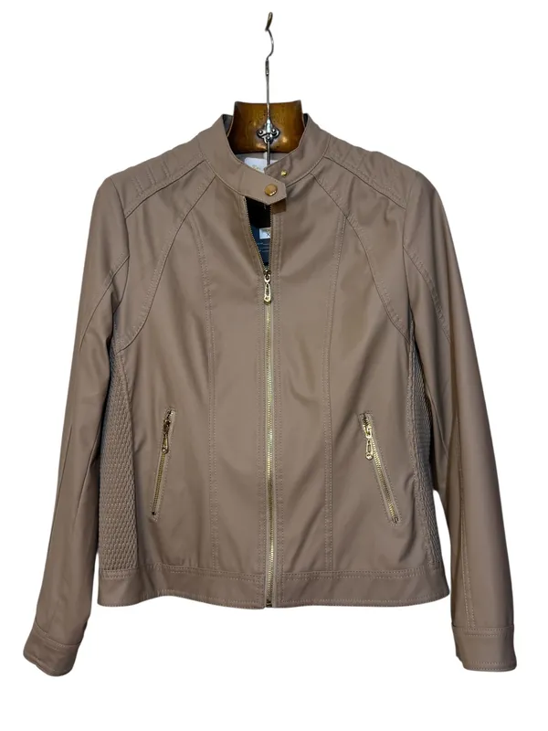 Campera pu beige