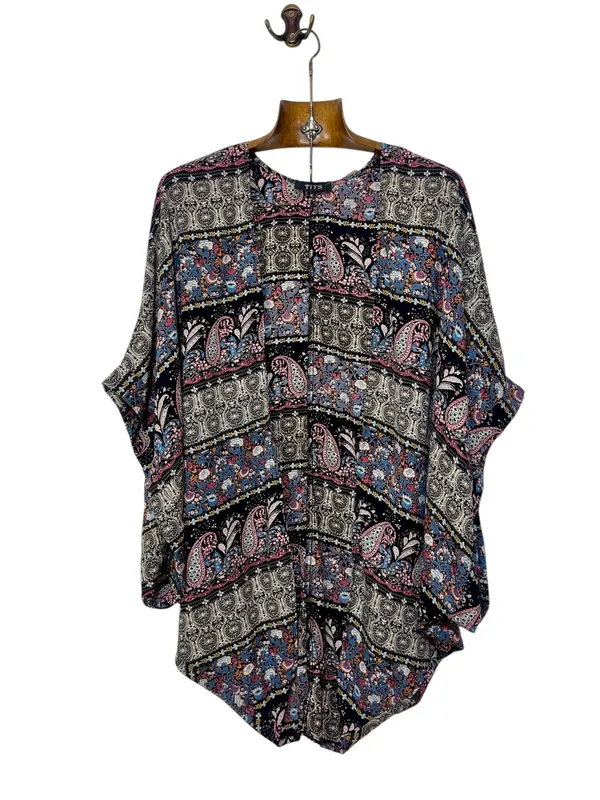 Kimono de seda estampado