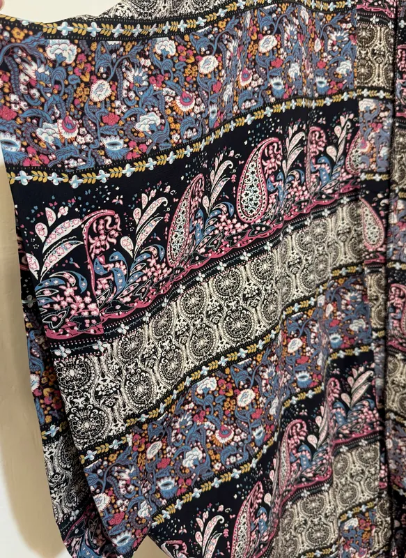 Kimono de seda estampado