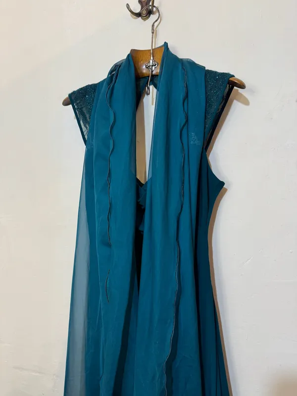 Vestido de fiesta verde esmeralda