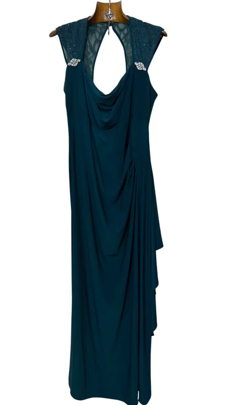 Vestido de fiesta verde esmeralda