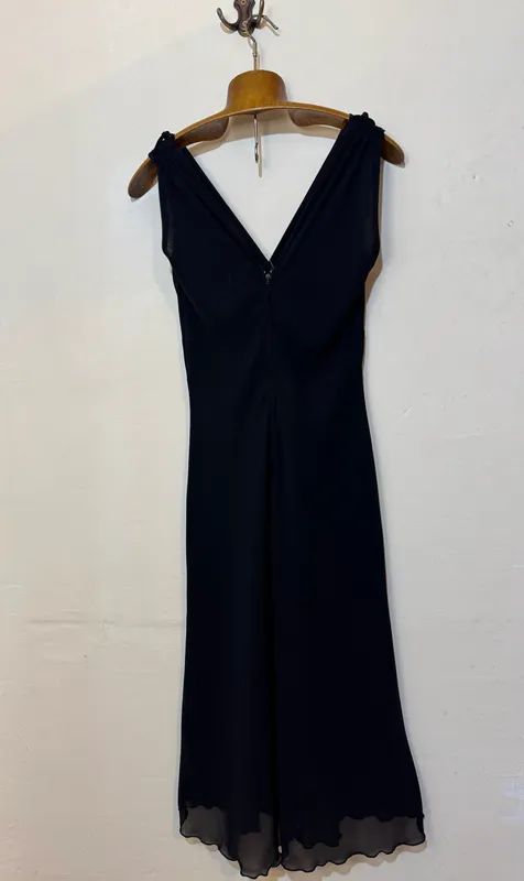 Vestido fiesta negro gasa
