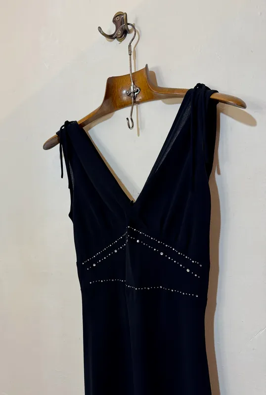 Vestido fiesta negro gasa