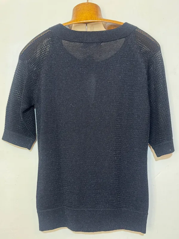 Bucito hilo negro manga calada