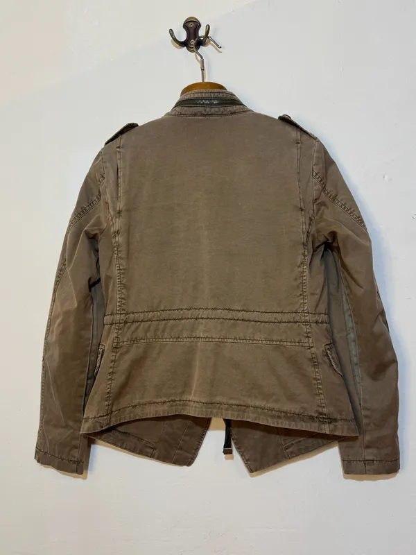 Campera de jean caqui