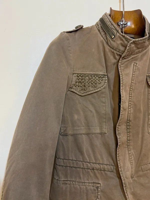 Campera de jean caqui