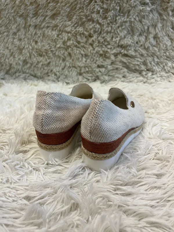 Zapatos telar taco corrido