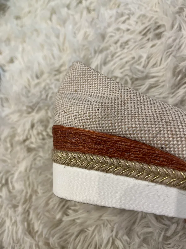 Zapatos telar taco corrido