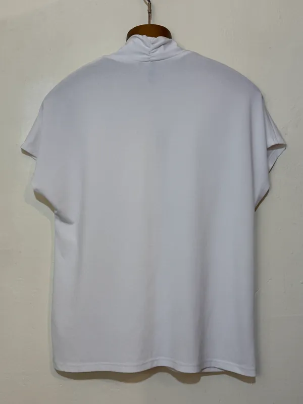 Blusa sin mangas blanca crepe