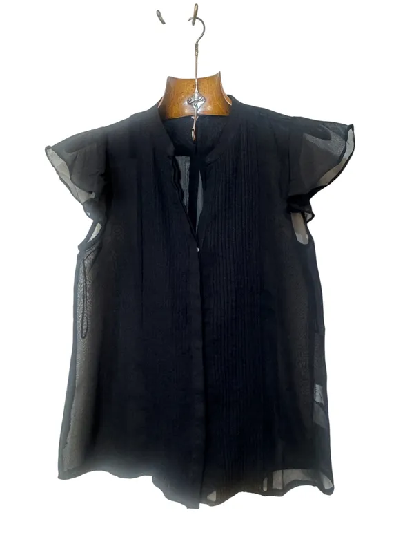 Blusa gasa negra