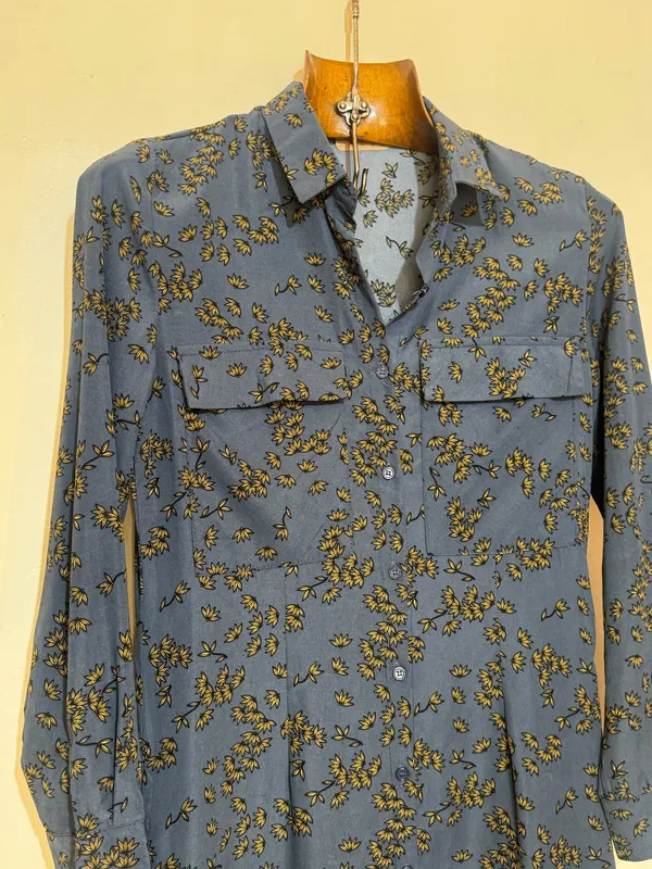 Vestido camisero estampado