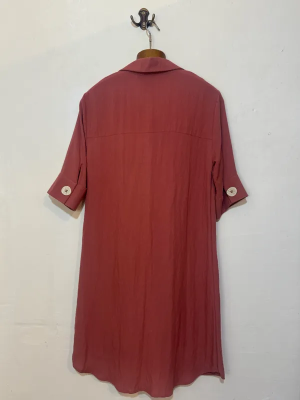 Vestido color ladrillo