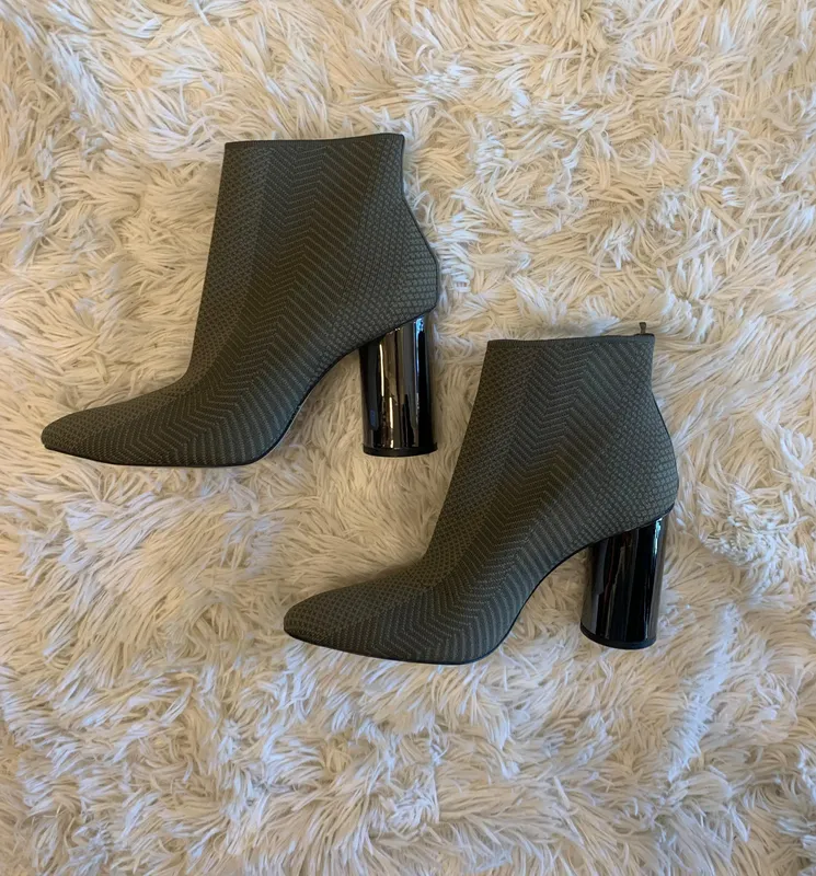 Botin tela verde musgo