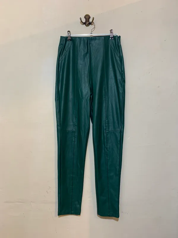 Legging eco cuero verde