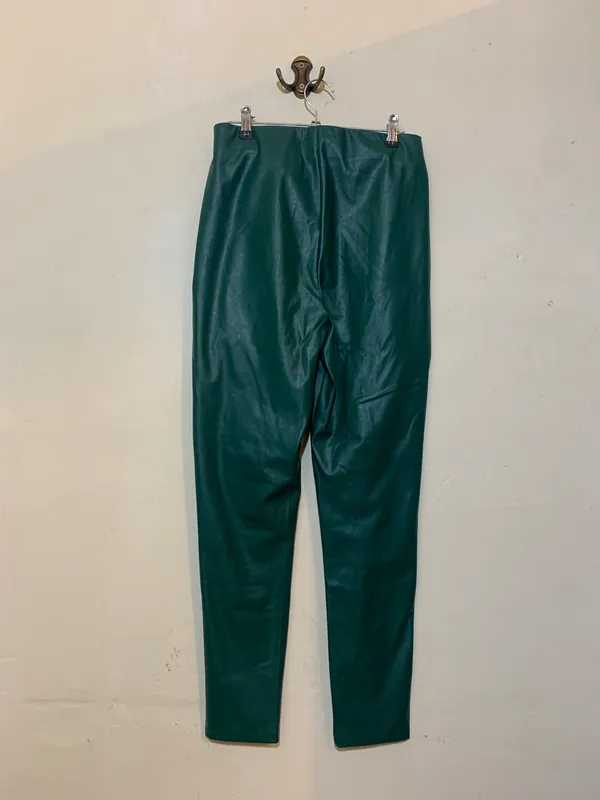 Legging eco cuero verde
