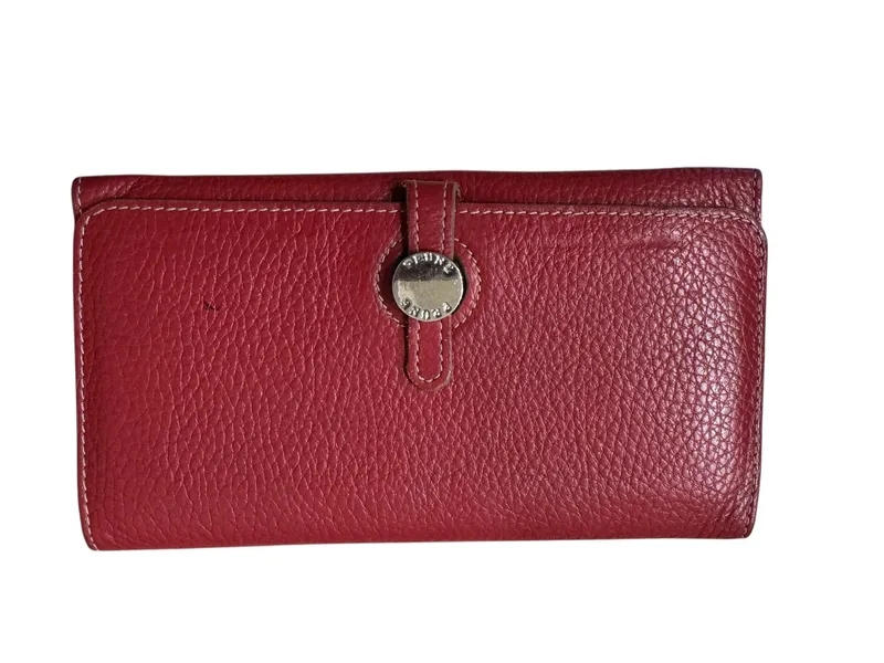 Billetera cuero rojo