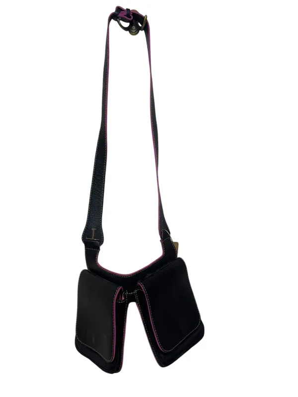 Morral de cuero negro