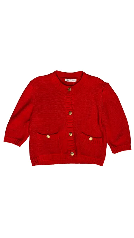 Saco de lana rojo