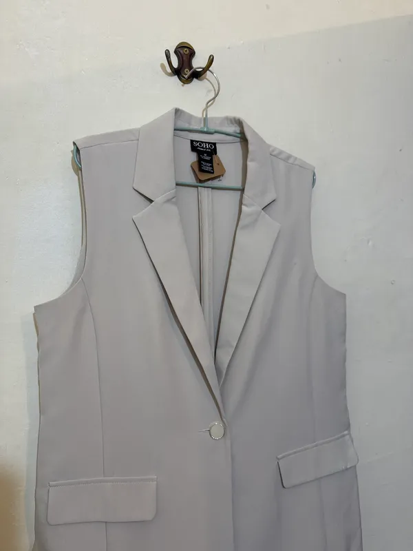 Chaleco sastrero beige