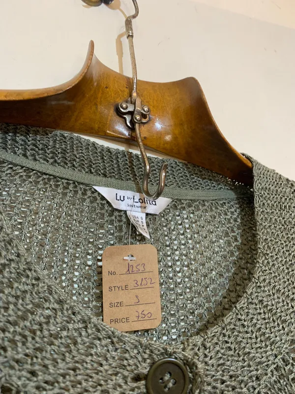 Saco calado verde musgo LOLITA