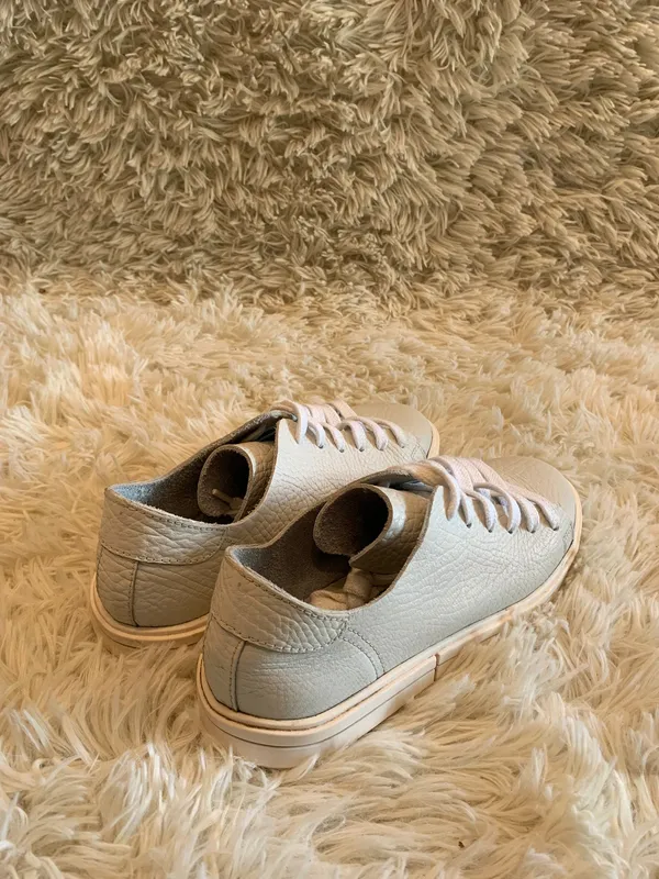 Championes cuero color blanco hielo PRUNE