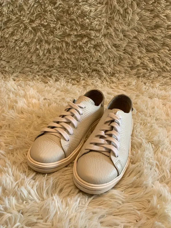 Championes cuero color blanco hielo PRUNE
