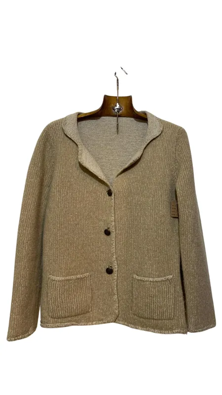 Saco/chaqueta tejida beige