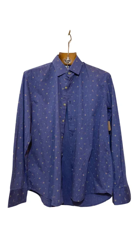 Camisa azul estpamada