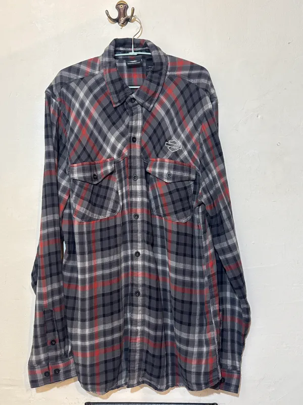 Camisa escocesa doble tela m/l