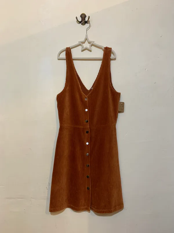 Vestido de pana marrón
