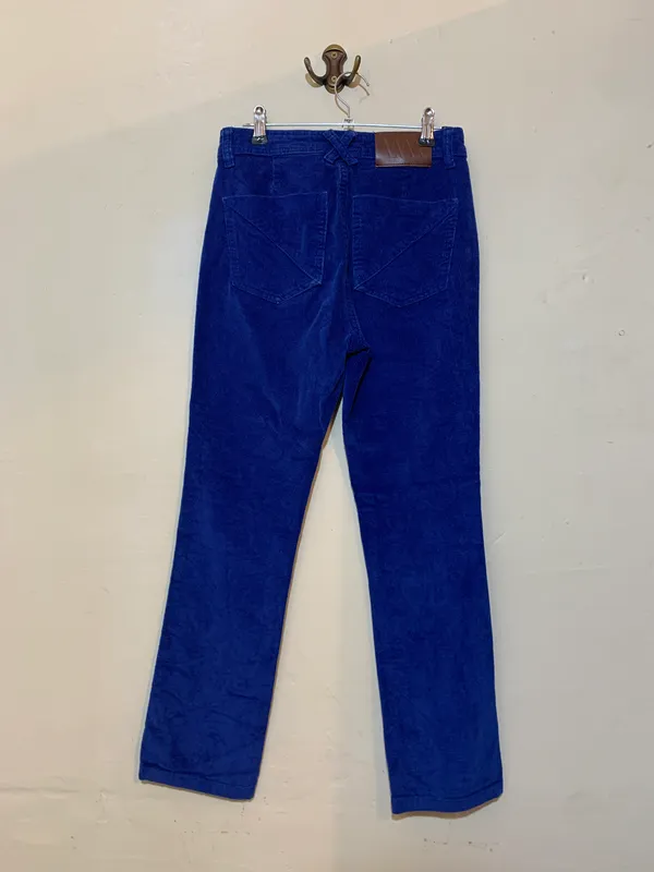 Pantalon pana azul francia