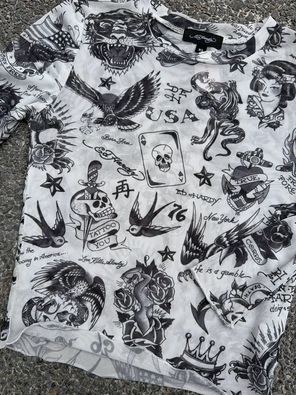 MESH TOP ED HARDY