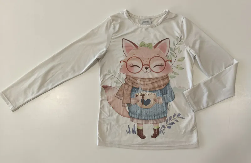Remera manga larga. Alakazoo! Talle 8.