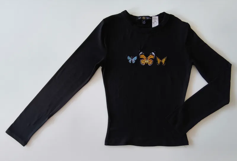 Remera manga larga. belle tweed. talle 14 - 16.