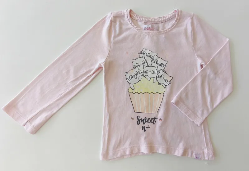 Remera manga larga. n+. talle 1.