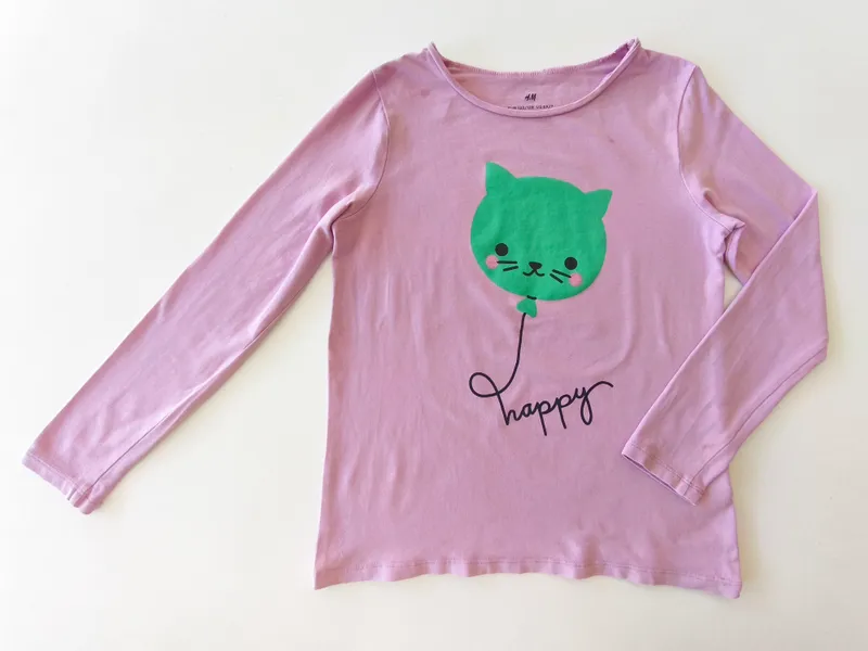 Remera manga larga. h&m. talle 6 - 8.