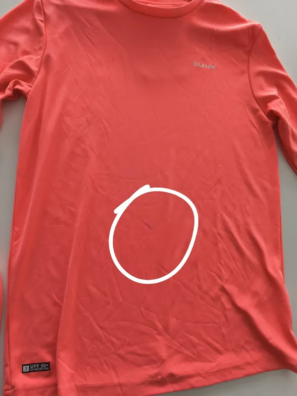 Remera manga larga. decathlon. talle 10 - 11.