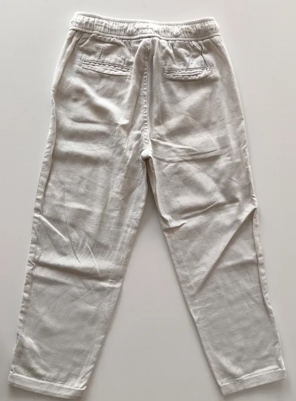 Pantalón de lino. zara. talle 6.