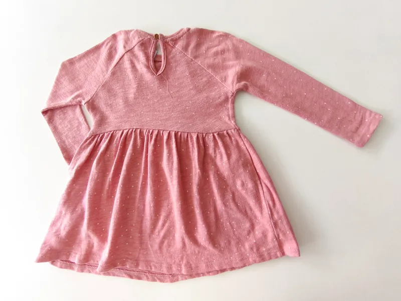Vestido manga larga. zara. talle: 18 - 24 m.