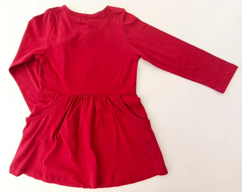 Vestido manga larga. bas. talle: 4.