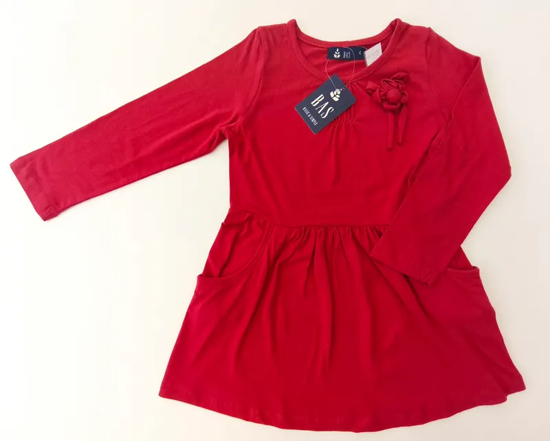 Vestido manga larga. bas. talle: 4.